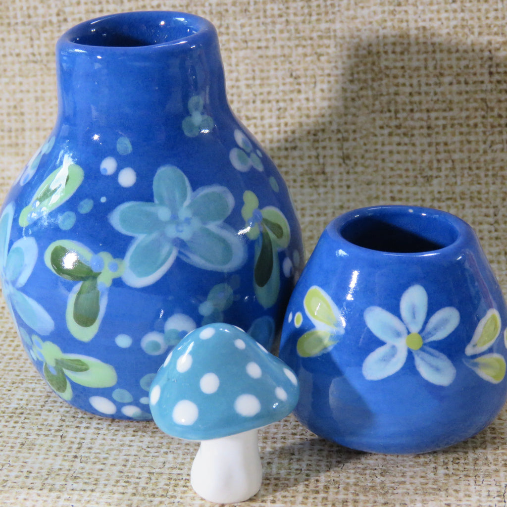Mini Blue Blossom Vase