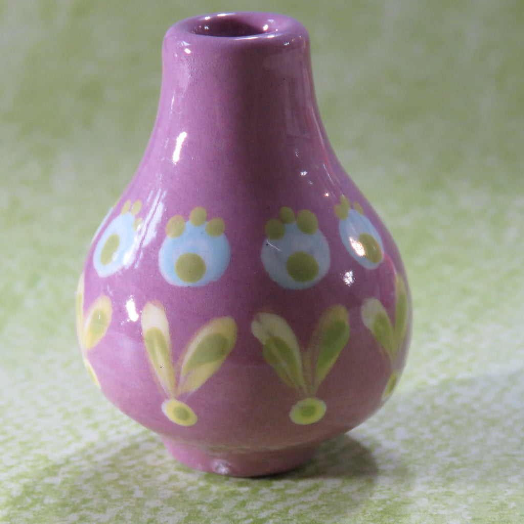 Purple Folk Flower Mini Vase