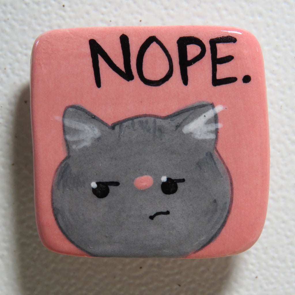 Grey Nope Magnet