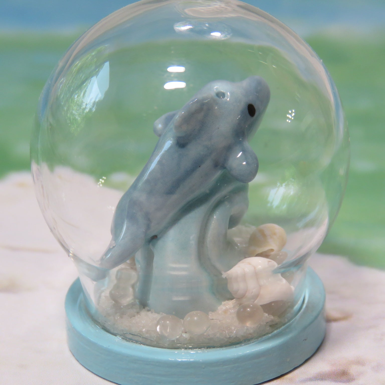 Dolphin Wave Glitter Globe