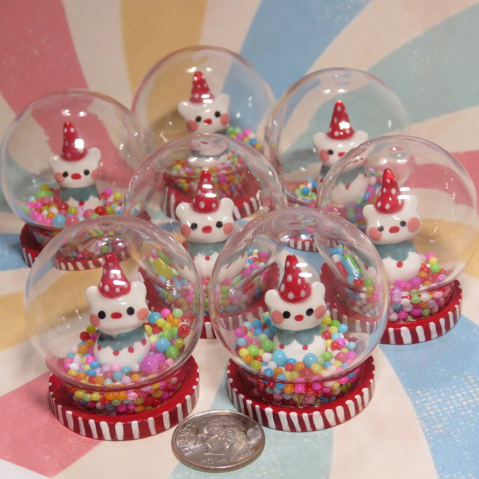 Candy Clown Glitter Globe