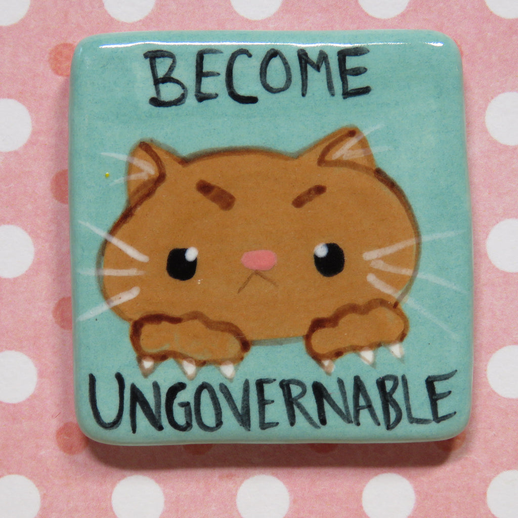 Determined Kitty Magnet